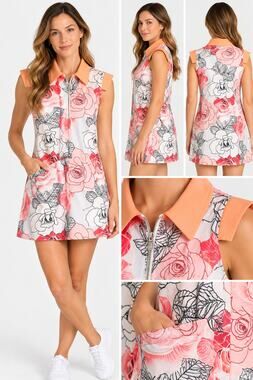Golf Tennis Dress Floral Athleisure Shorts SwingDish Briana Print XS